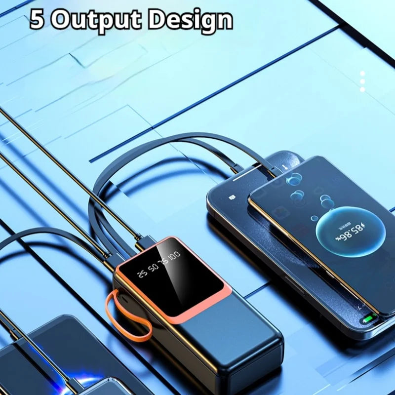 Large Capacity 40000mah Power Banks for Phone 2.1A Fast Charging Power Bank 40000mAh for Outdoors