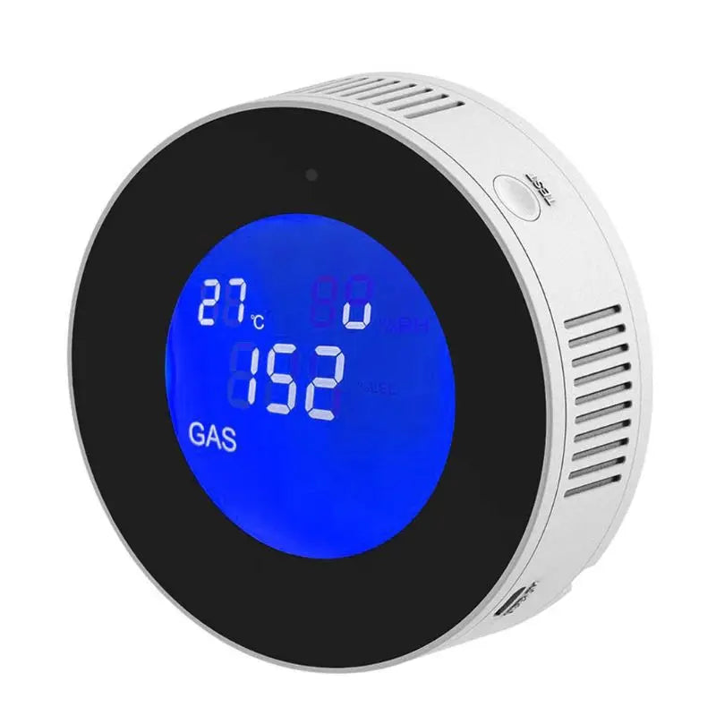 Tuya Wifi Smart Natural Gas Alarm Sensor With Temperature Function Combustible Gas Leak Detector