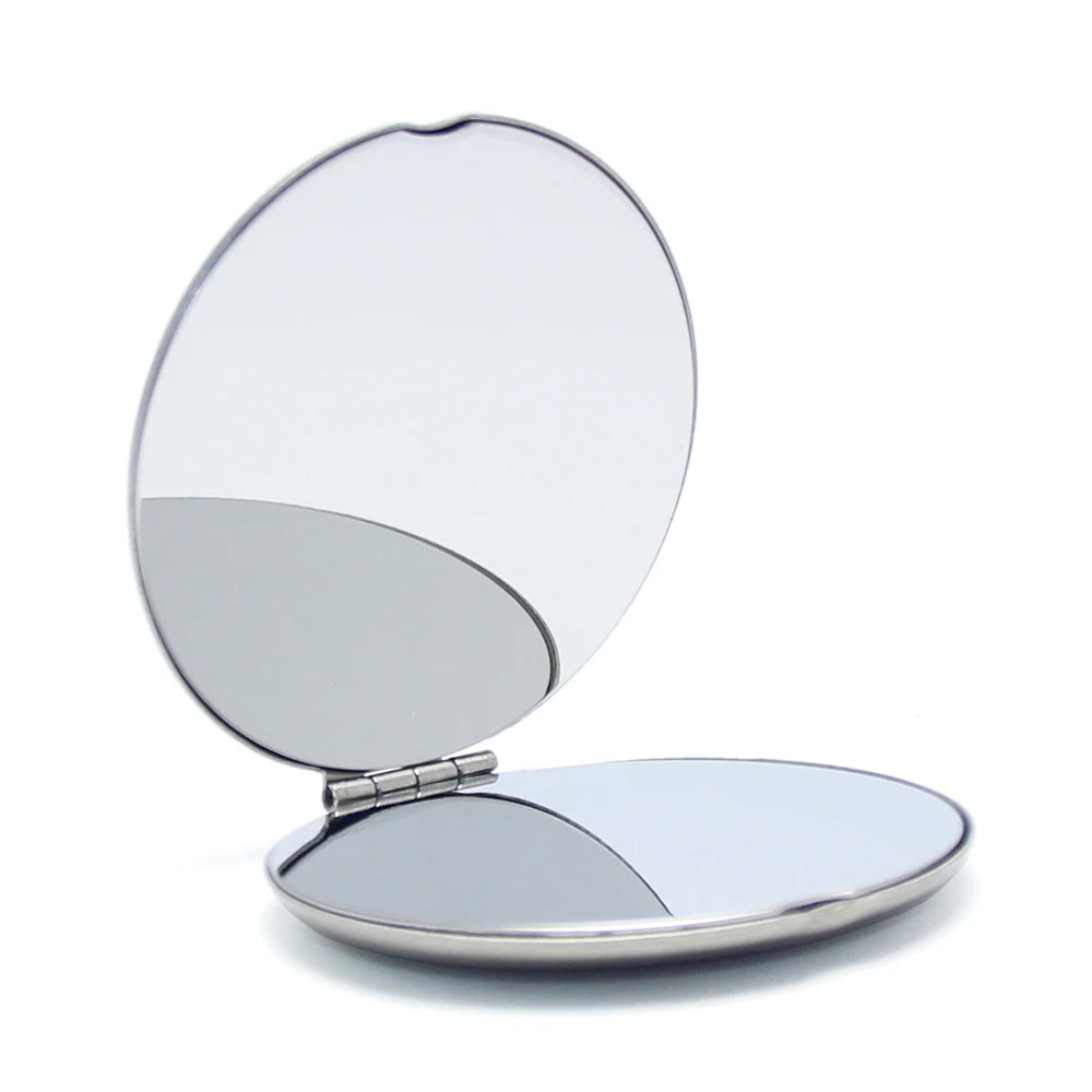 Mini Stainless Steel Desktop Mirror Silver Metal Pocket Lady Mirror Women Gifts Wholesale Small Round Metal Silver Mirror