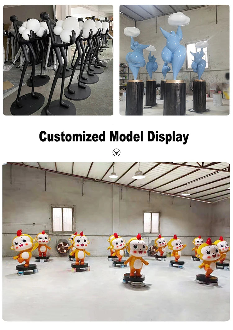 Postmodern Fiberglass Oversize Art Human Sculpture Lamparas Decorativas Light Modern Mall LED Hotel Floor Lamp