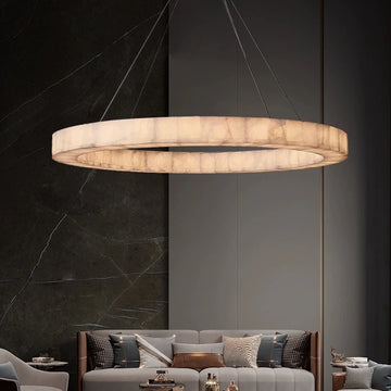 Manufacturers Wholesale High-grade Spanish Natural Marble Chandelier Designer Round Long Marble Lamp