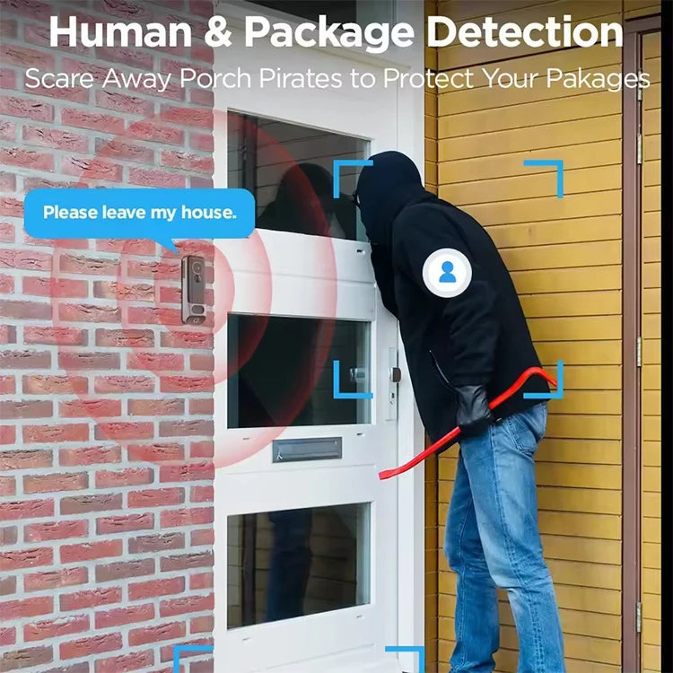 New Dual Wifi Camera Doorbell Outdoor Human Detection Night Vision   APP Control Wireless HD Smart Wifi Video Doorbells