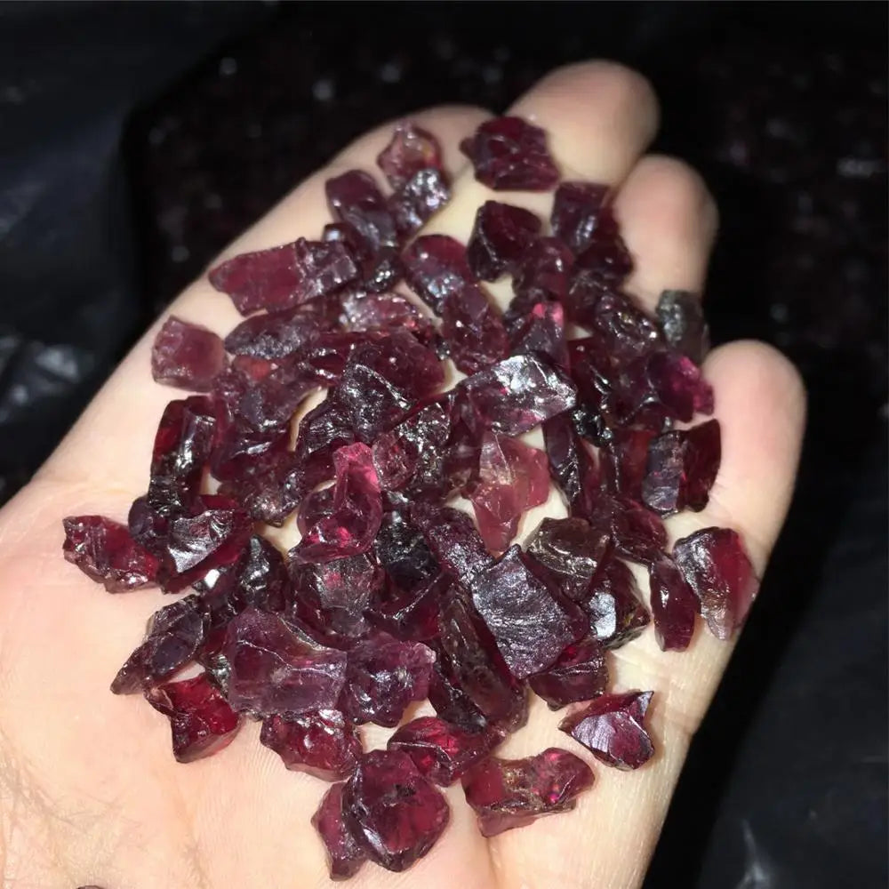gemstones natural garnet tumbled stones gemstone rough mineral crystals garden aquarium decoration