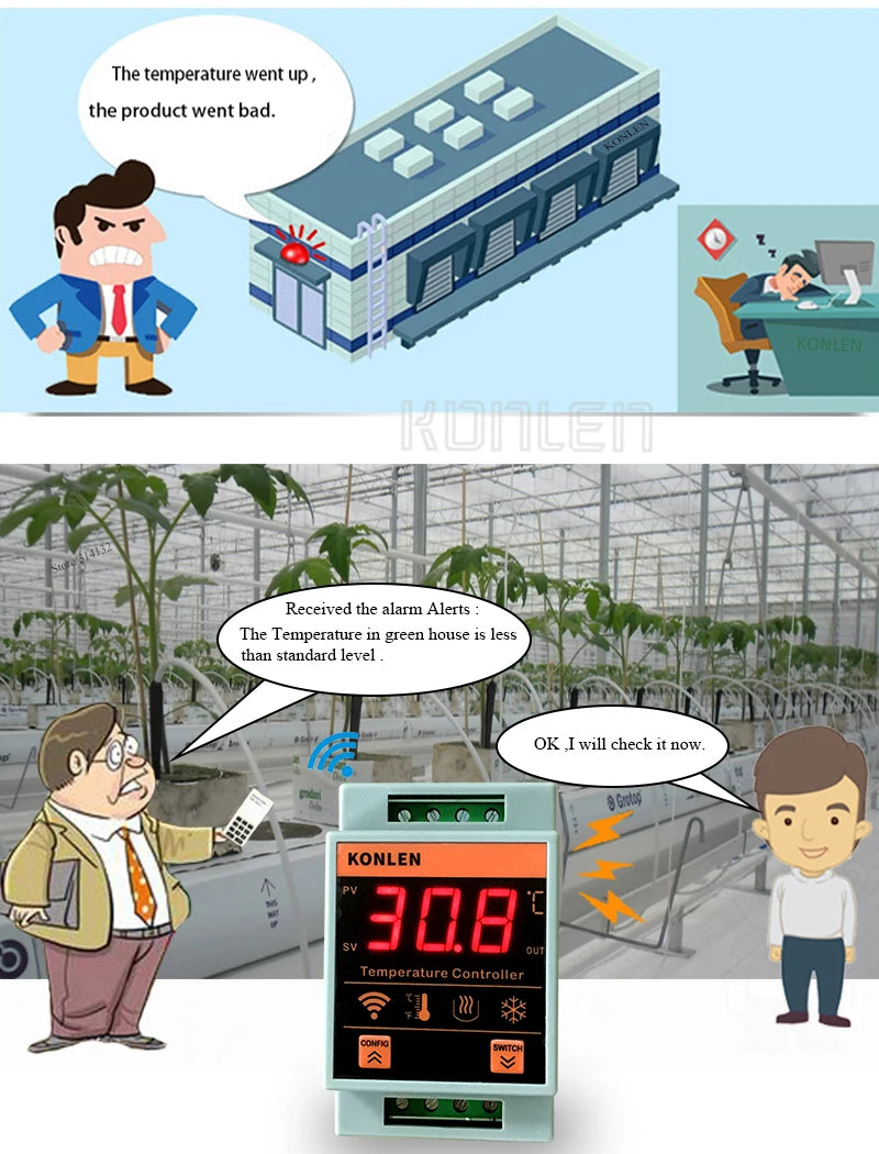 WIFI Tuya Temperature Sensor Heater Freezer Controller Digital Thermometer Monitor Alarm Remote Control Thermostat Smart Life