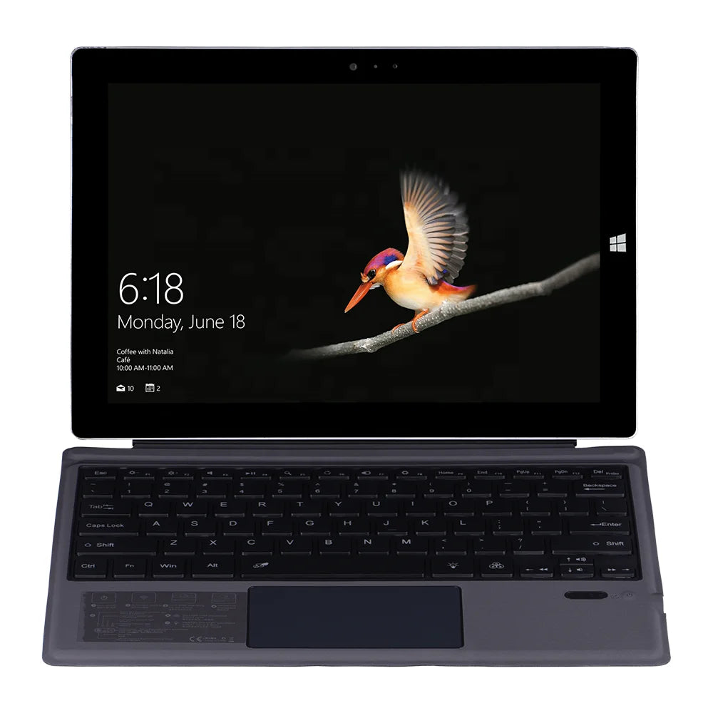 New Surface Pro6/7/5/4/3 Dedicated Full Size Scissor Switch 78-Key Wireless Keyboard 7-RGB Backlit Cover USB-C Interface