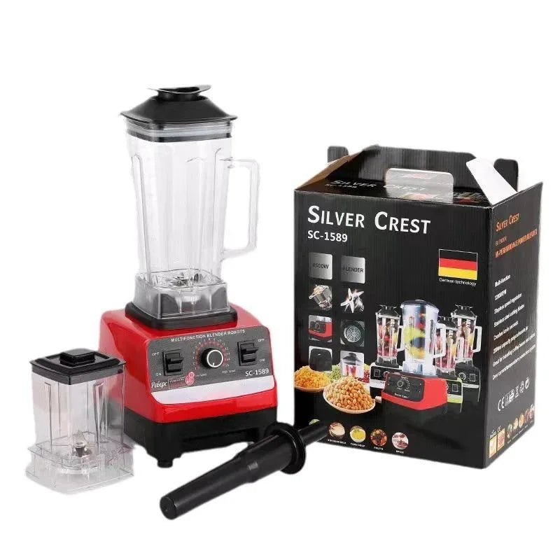 Electric Blender 4500W High Power Heavy Duty Commercial Blender Food Processor Ice Smoothies Kitchen Stationary Mixer