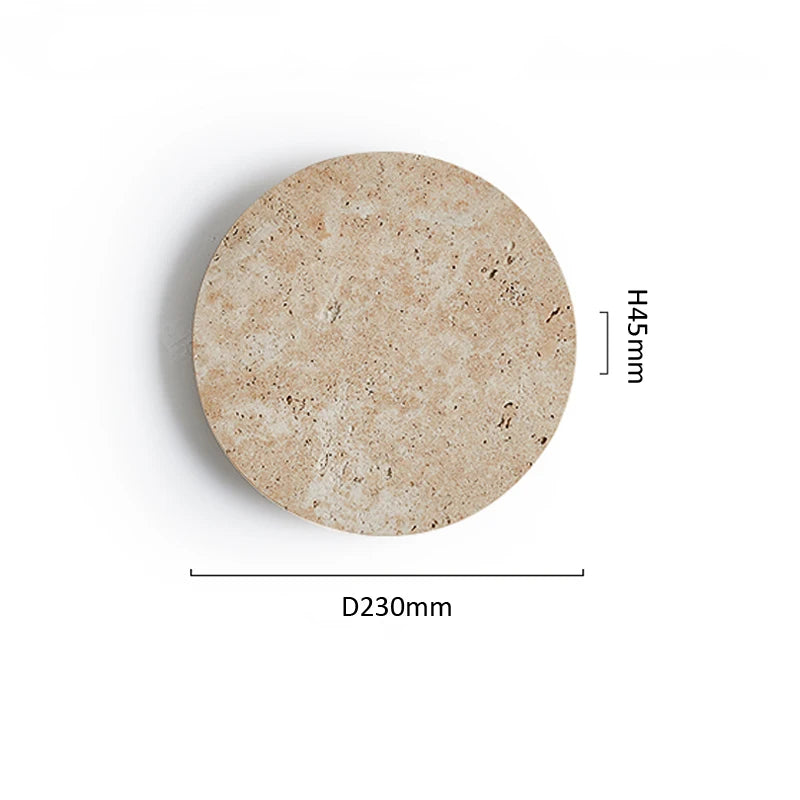 Natural Yellow Stone Led Sconce Nordic Wabi Sabi Home Travertine Decor Light Living Room Bedside Corridor Marble Wall Lamp