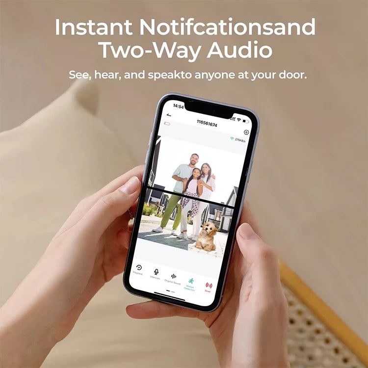 New Dual Wifi Camera Doorbell Outdoor Human Detection Night Vision   APP Control Wireless HD Smart Wifi Video Doorbells
