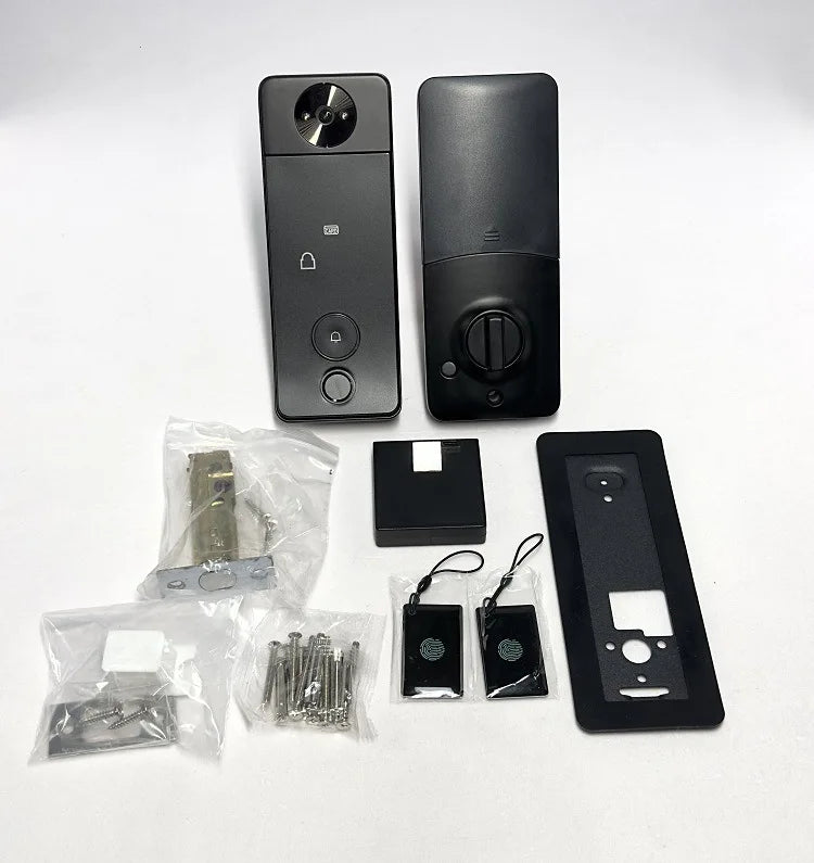 New Arrival Digital Door Lock Doorbell With Chime 720p Camera WIFI TUYA APP Remote Control Security Smart Deadbolt Door Lock