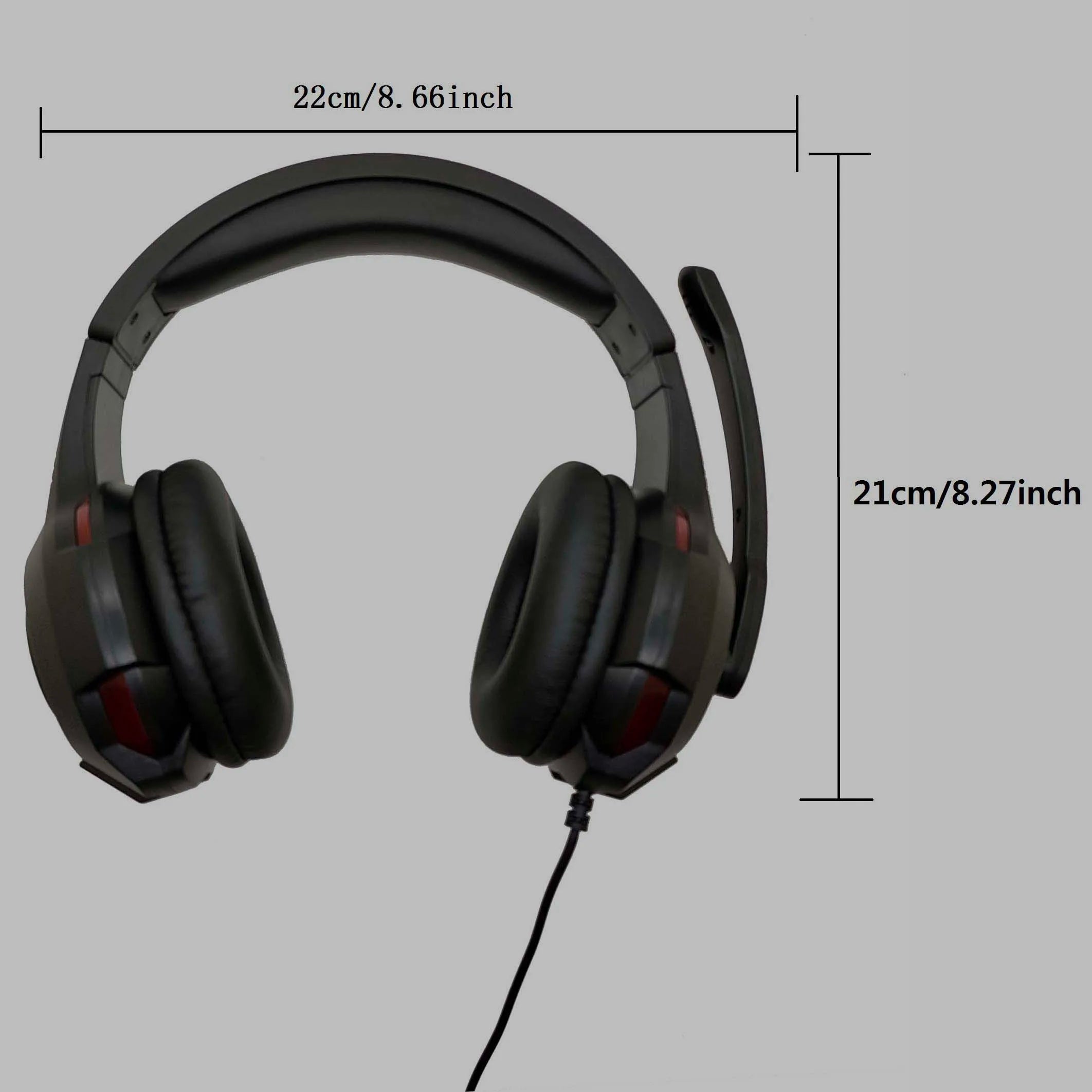 884B Wired Gaming Headphones with 1 Color LED Light Earbuds Gaming Headsets and Headphones Games Gamer Headphones Gamer