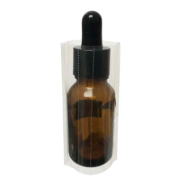 PVC Transparent Soft Shrink Film Heat Shrink Bands Perforated Shrink Sleeves for 15ml Lotion Dropper Bottle