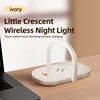 2024 Hot  Led Table Desk Lamp With Phone Wireless Chargers Stand 15w Fast Wireless Phone Charger Lamp Wooden 2024 New