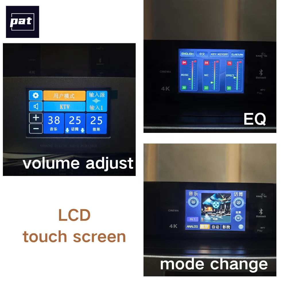 New Design 3in1 Professional Hiend Karaoke Mixing Amplifier with BT5.0/Wireless Microphone/Mp3 Player