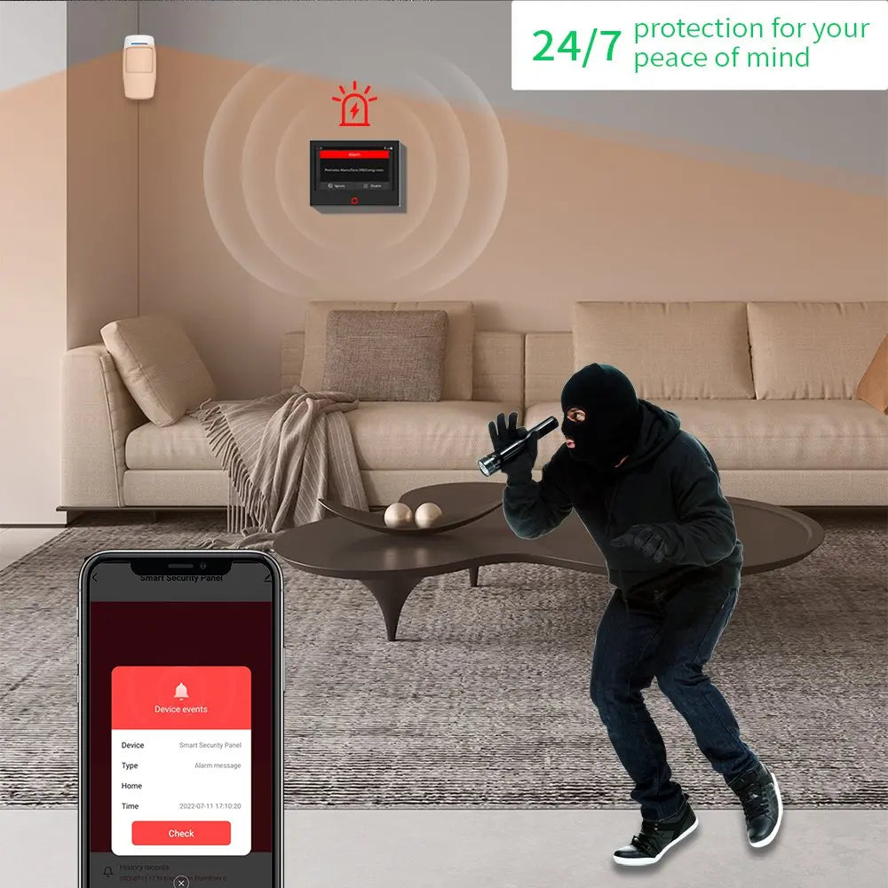 Tuya Smart GSM Wifi Home Alarms System for House Burglar Security