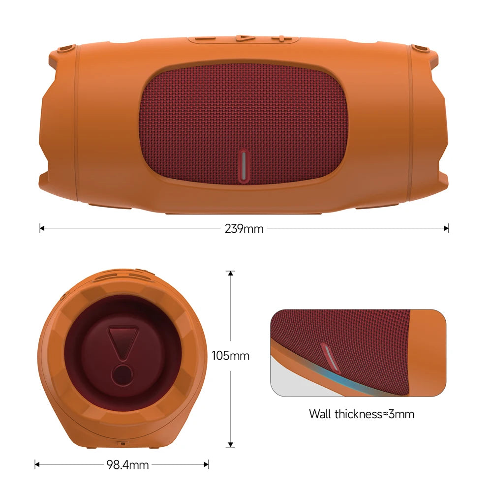 Bike Accessories Anti-drop Protection Silicone Case Sleeve for JBL Charge 6 With Trendy Colors Bicycle Speaker Mount