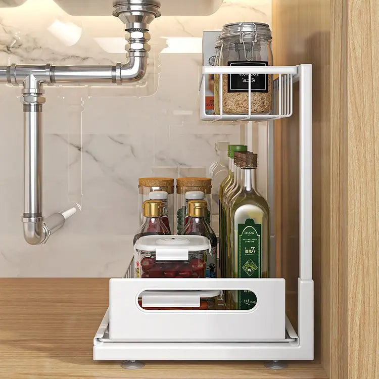 Caddy Garage Bathroom Drawer Organizer Utensils Small Cabinet Basket Stand Kitchen Container Under Sink Organizers and Storage