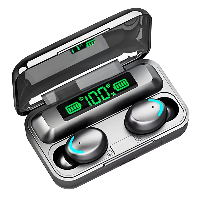 US Warehouse F9 Led Digital Display Tws V5.0 9D Stereo Earphones Wireless Headset Sport Headphone Low Latency Tws Earbuds