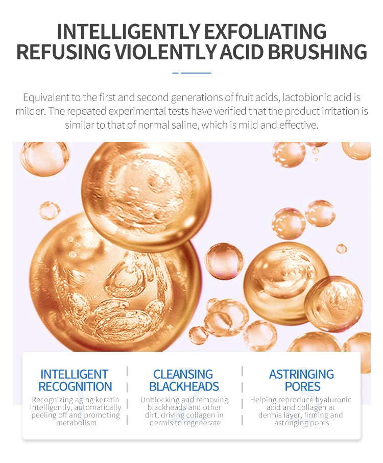 Wholesale Natural Lactobionic Acid Face Serum Minimize Pores Shrink Pore Firming Skin Reduce Fine Lines Facial Liquid