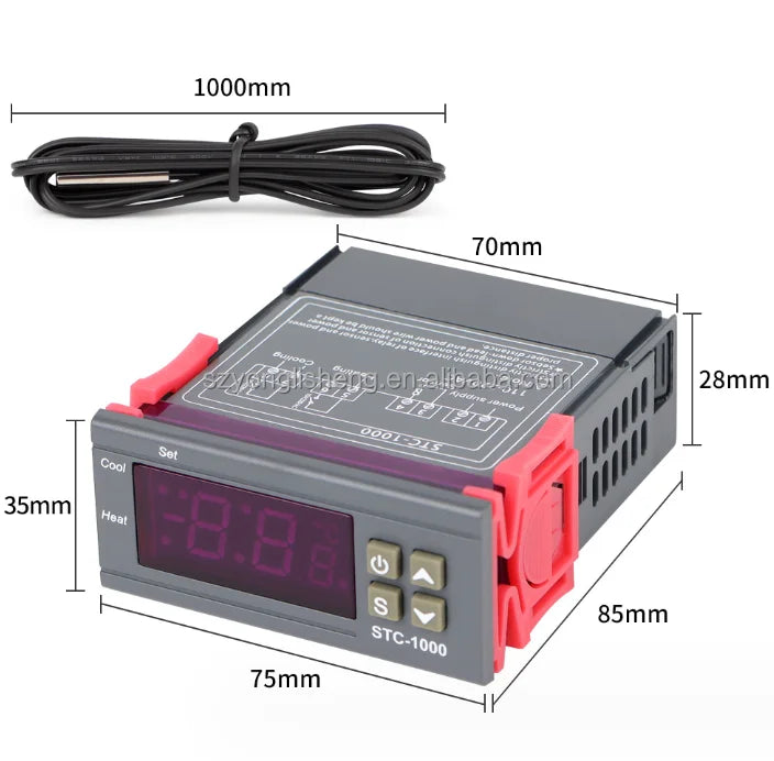 Stock STC 1000 Aquarium Incubator Digital Temperature Controller Switch Refrigeration Heating Thermostat STC-1000