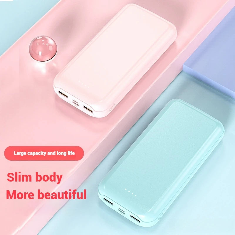 OEM Custom logo Powerbanks Slim Portable Power Banks 20000mAh Dual USB Thin Phone Charger Gift 20000mAh Power Bank