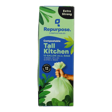 UD2 Repurpose Tall Kitchen Bags Case of 20-12 Ct Plastic Material with Cleaning Tools Print Design