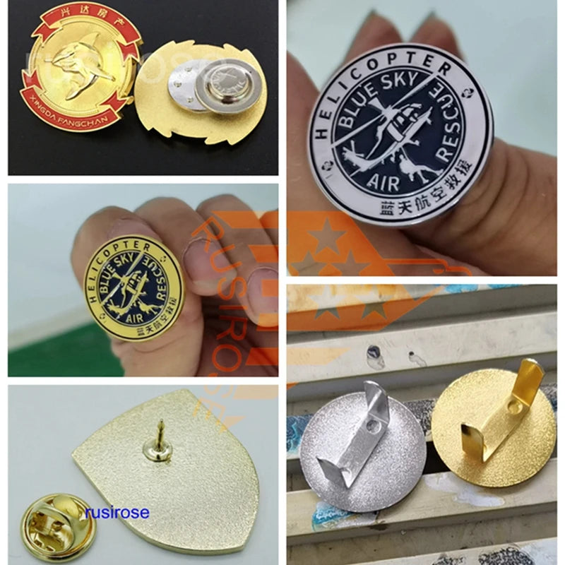 Customize metal badge, LOGO lapel pin, Custom make enamel brooche collar pins, Personalized badge pin, Custom pins, Metal LOGO