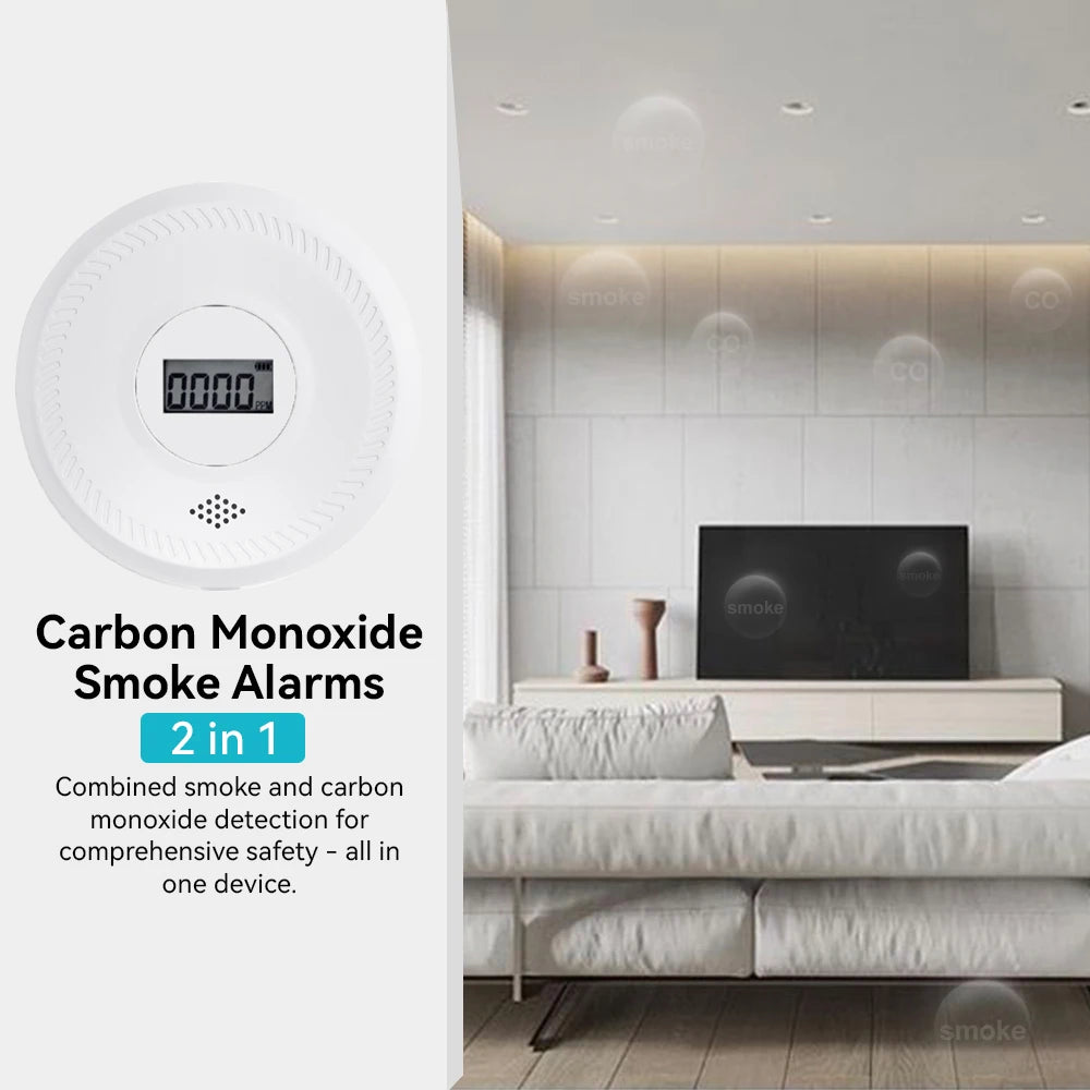 ANKA AJ-962SCW Home Safety Wi-Fi Smart Smoke Carbon Monoxide Alarm Dual Protection CE European Approval Electrochemical Sensor