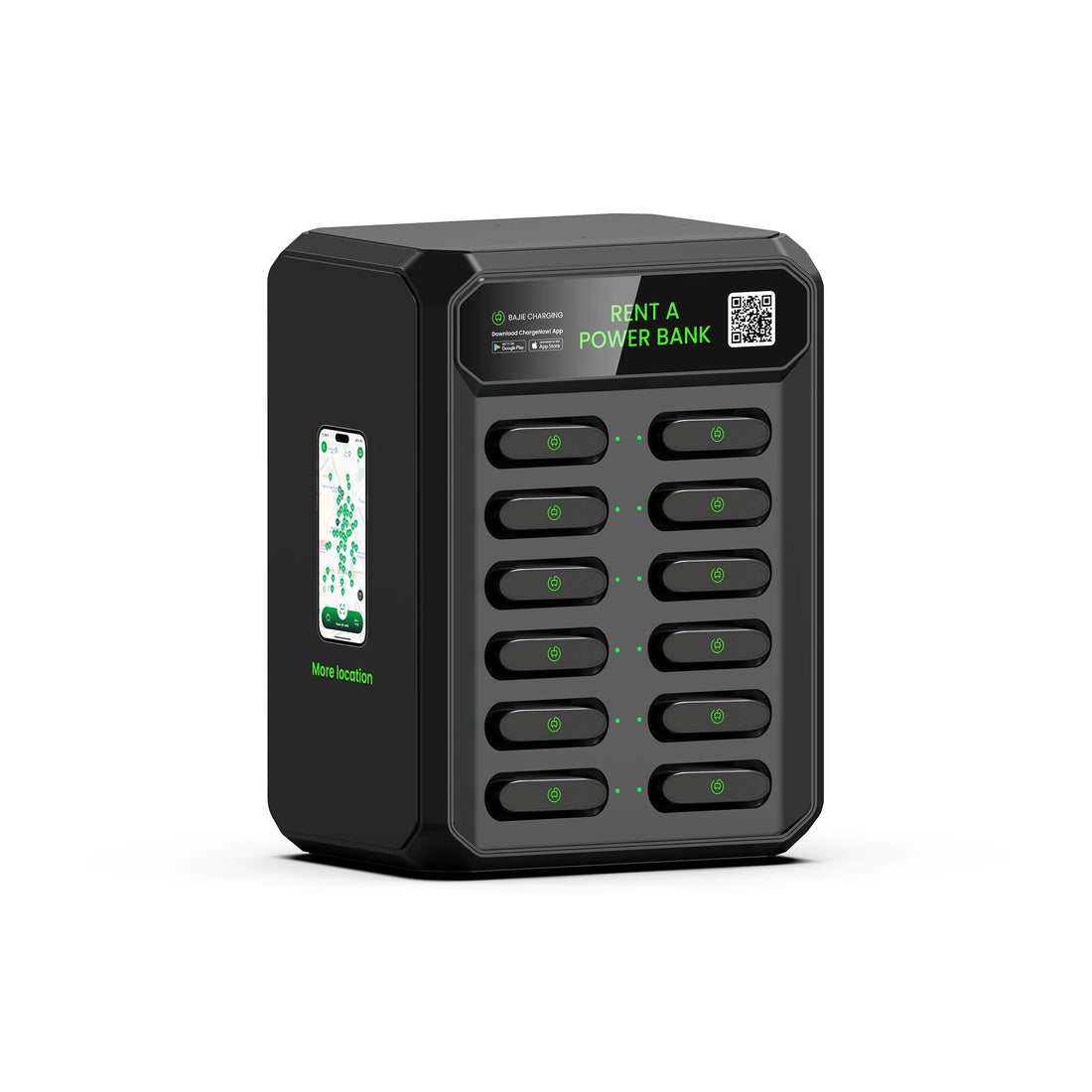 12 Slots Phone Charging Station  Share Power Bank Rental Phone Charging Station Power Banks with Quick Charging Charger