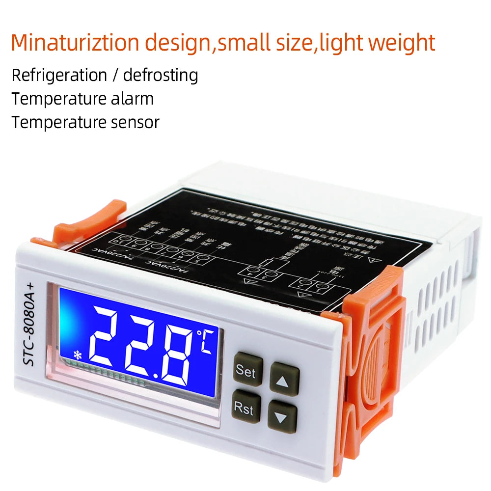 STC-8080A+ Digital Thermostat Temperature Controller Refrigerator Refrigeration Automatic Defrost Timer Intelligent Single Probe