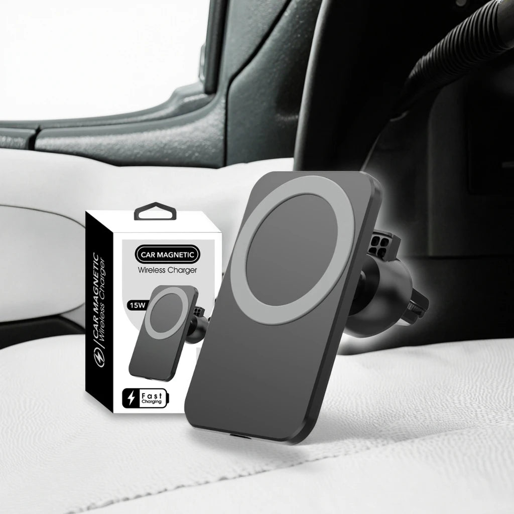 2025 New Arrivals Magnetic Car Charger Wireless Phone Holder Magnet 15W Fast Car Wireless Charger Adapter