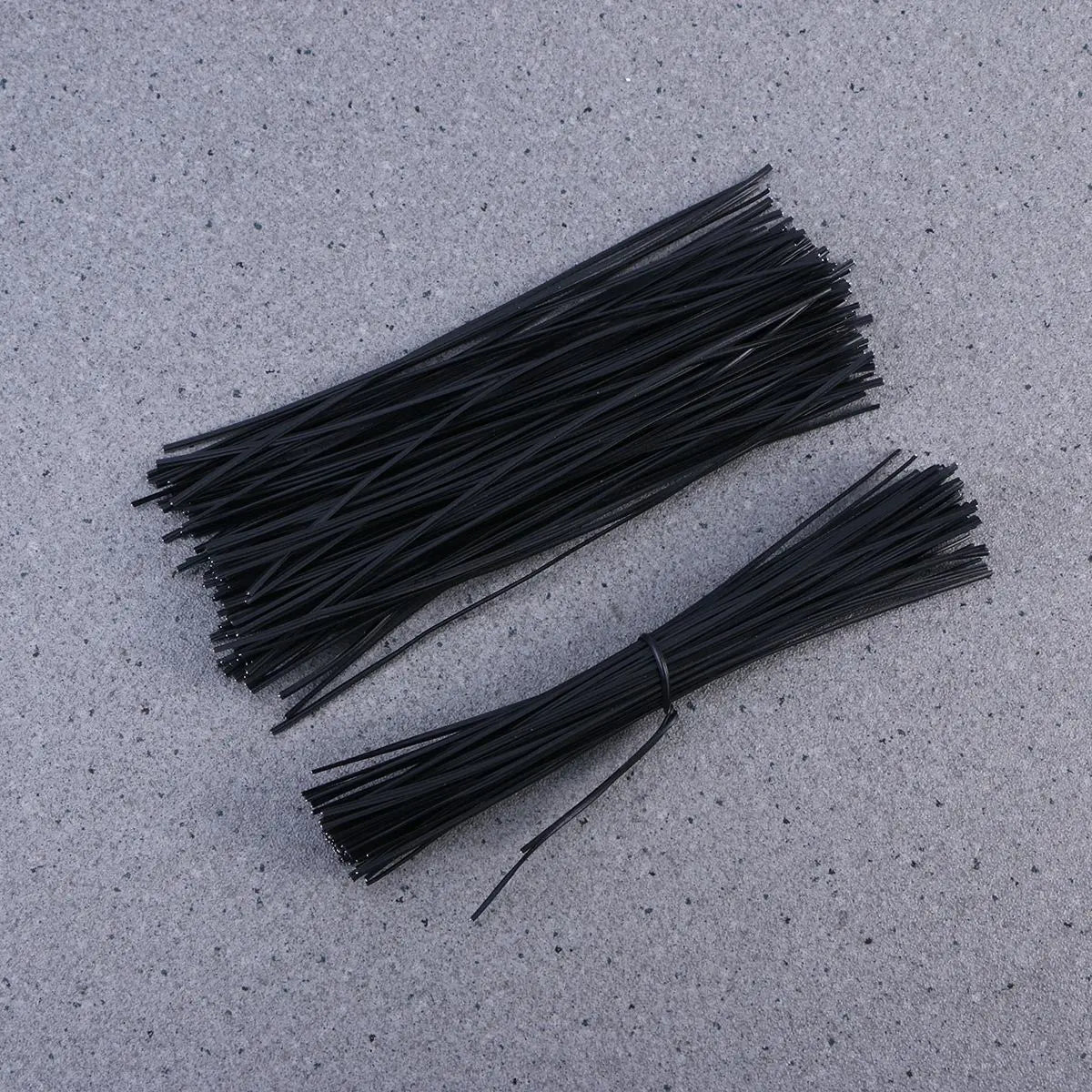 500pcs 15cm Galvanized Iron Wire Wired Earphones Cable Organizer Wired Earphones (Black)