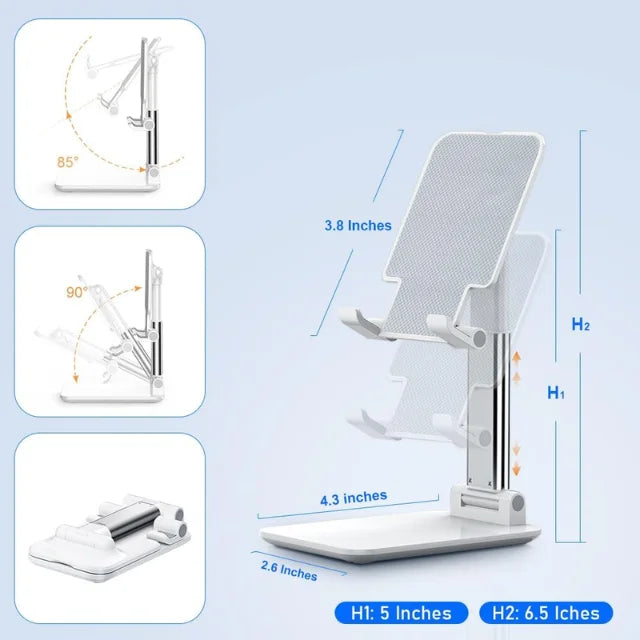 Noayi Universal Adjustable Tablet and Mobile Phone Holder Foldable Desk and Bed Stand for iPhone iPad Other Mobile Devices