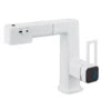 Basin Faucet Gray/White Brass Faucet  Pulling and Lifting Basin Faucet with Digital Display and Warm Atmosphere Light
