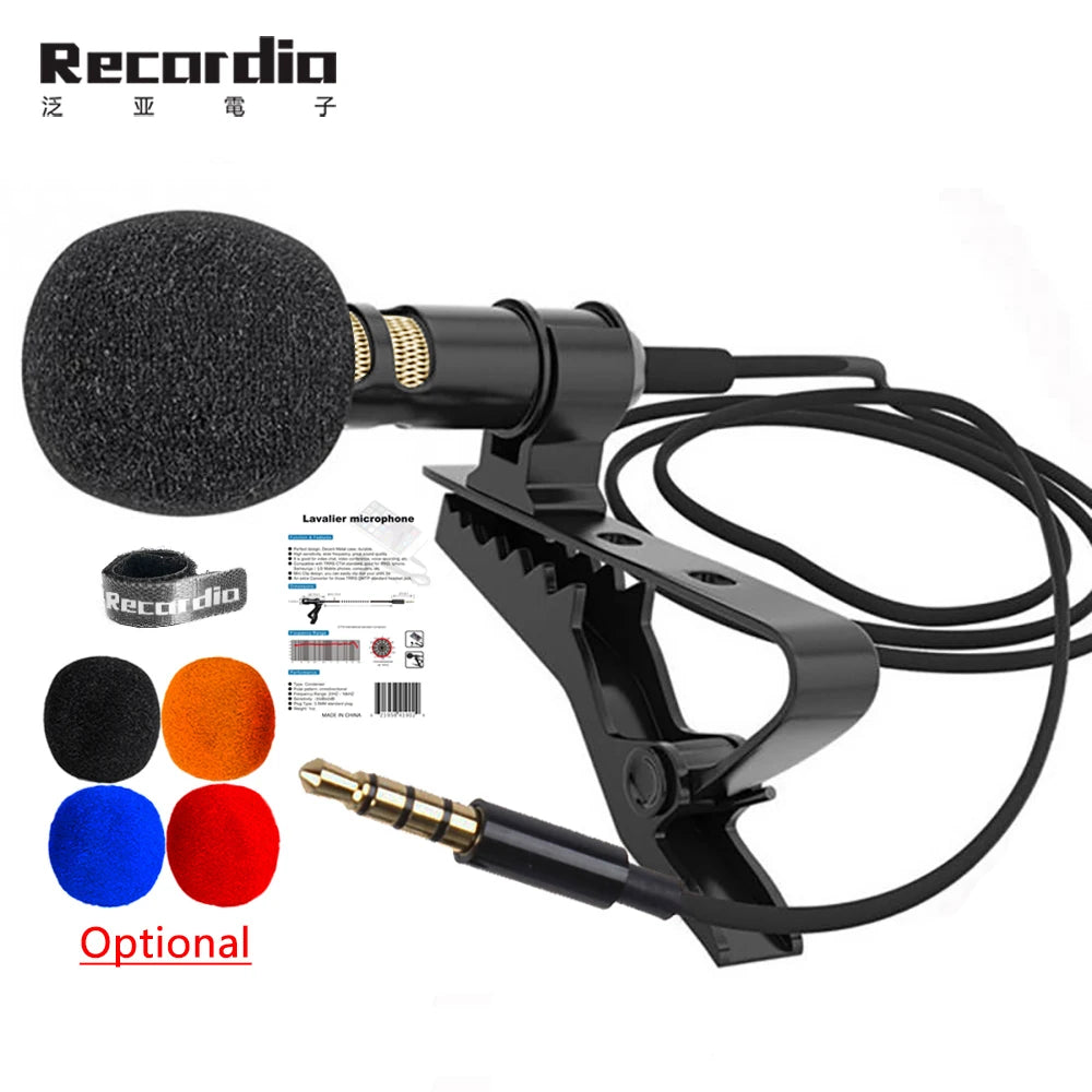 GAM-140 Professional Microfono Solapa Lapel Microphone Clip Microphone Lavalier With CE Certificate