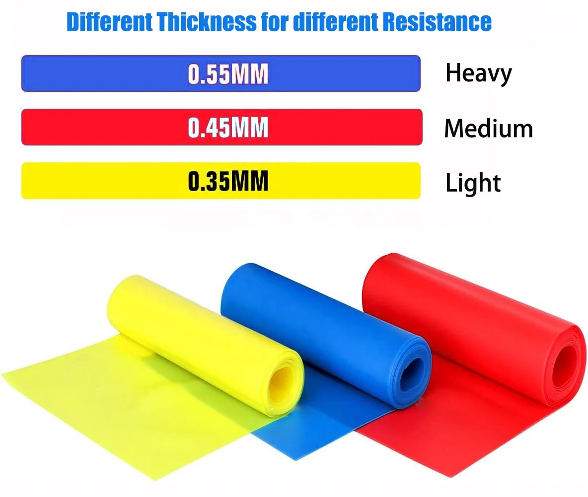 Elastic Physical Therapy Yoga Stretch Strips Bands Workout Home Gym Exercise Resistance Bands Body Building Sport Fitness Bands