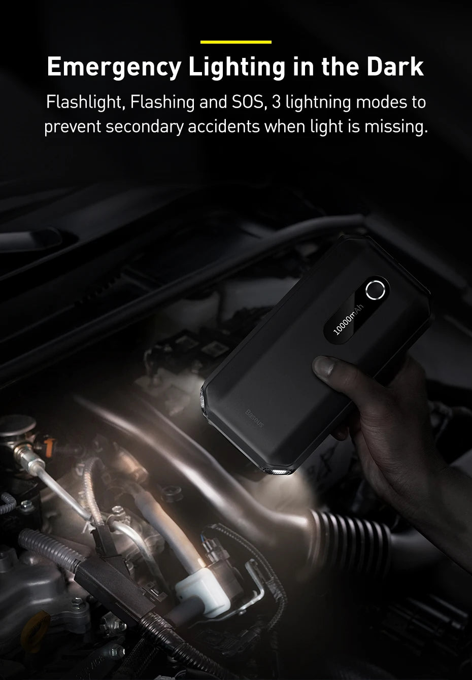 Baseus Car Jump Starter Power Bank 2000A / 1000A 12V Portable Battery Charger Auto 12V Emergency Booster Starting Device