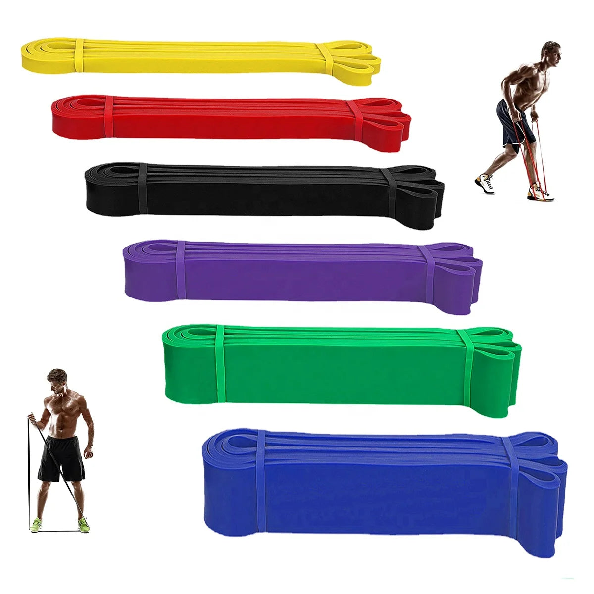 High Quality Thick Latex Rubber Gym Workout Exercise Bands Loop Pull up Assistant Resistance Fitness Bands Strength Training