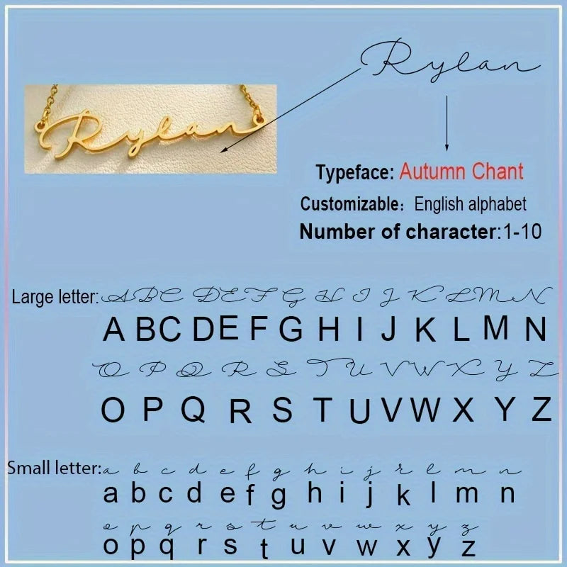 Gold Plated Fashion Fine Jewelry Stainless Steel Chain Pendant Choker Custom Personalized Name Necklaces for Women Birthday Gift