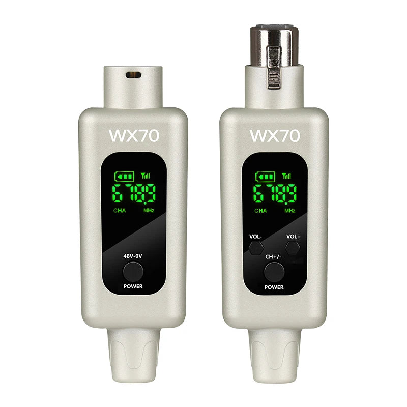 XTUGA WX70 Professional 2.4G Wireless Microphone System XLR Transmitter Adapter Wired and Wireless Receiver Professional Mics