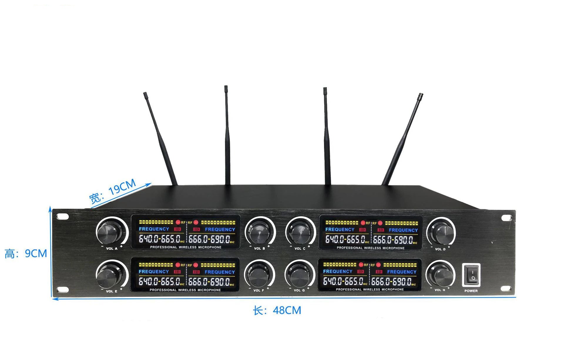 XTUGA TY-8000 8-Channel Professional UHF Cordless Conference Microphone Handheld Headset Lavalier for Meetings Wireless