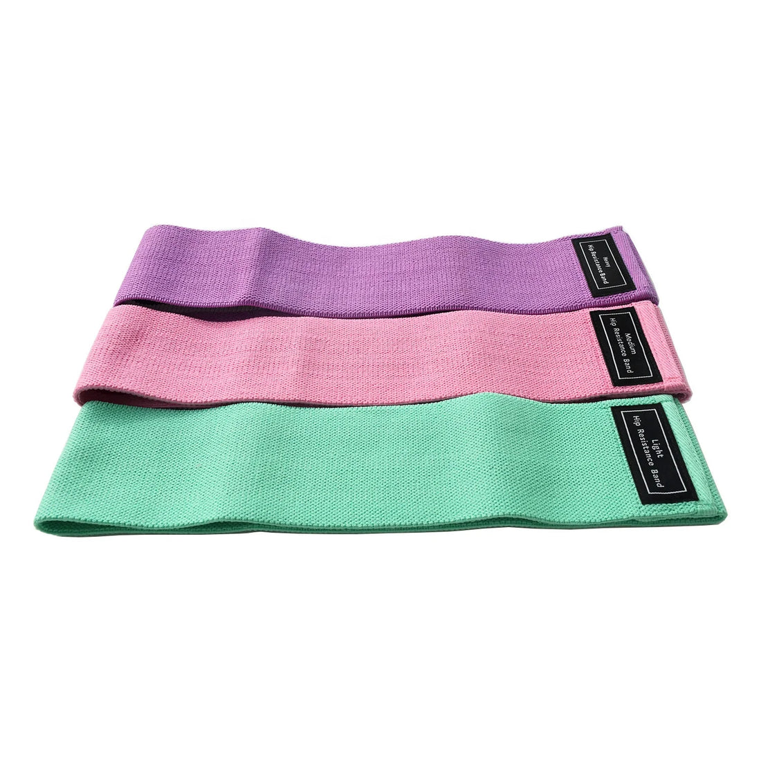 Factory Fabric Polyester Latex Hip Booty Resistance Bands Stretching Yoga Gym Workout Exercise Fitness Bands Gym Equipment