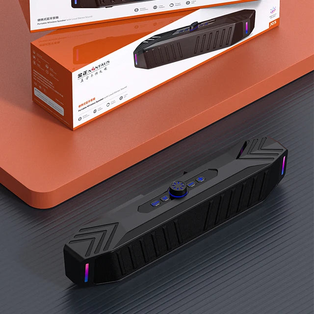 Most Popular in 2024 LED Light  Sound Bar 20W Power  Party Wireless Soundbar PC TV Blue Tooth Speaker