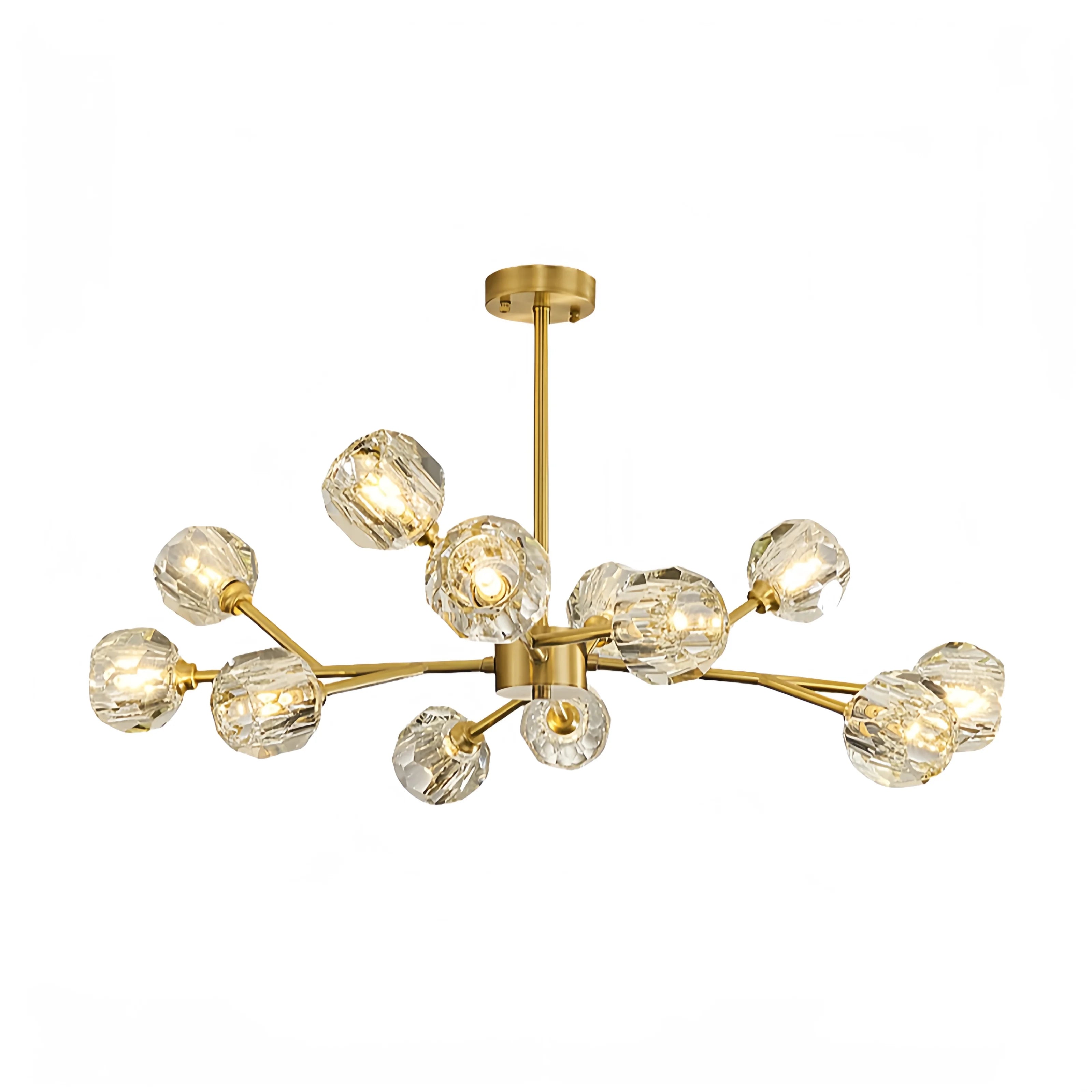 Modern Style Crystal Lamp Shade G9 Led Ceiling Lamp Golden Luxury Dinning Room Bedroom Pendant Light Hotel Restaurant Chandelier