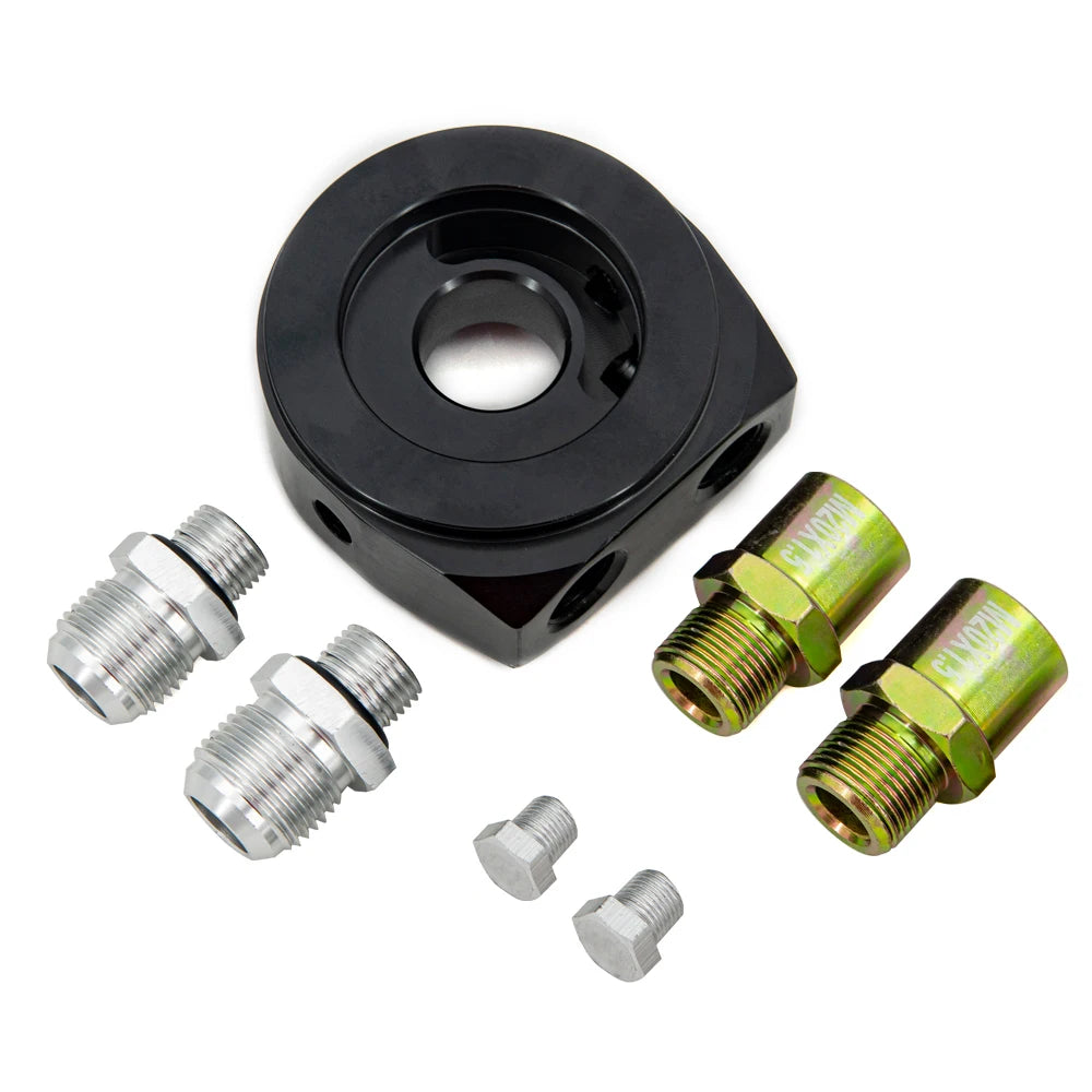 Universal  AN10 Oil Cooler Sandwich Adapter Plate With Thermostat and Adaptor Threads   3/4-16UNF M20X1.5