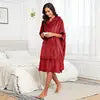 Luxury Brand Ladies Lounge Wear Wearable Blanket Fuzzy Blanket Sleep Wear Cute Winter Pajamas