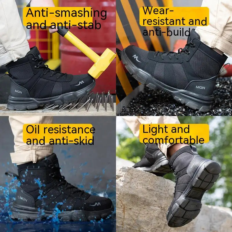 Diansen 211 Men's 48 Plus Size Anti-Puncture Security Boots & Work Safety Sneakers with Steel Toe Non-Slip