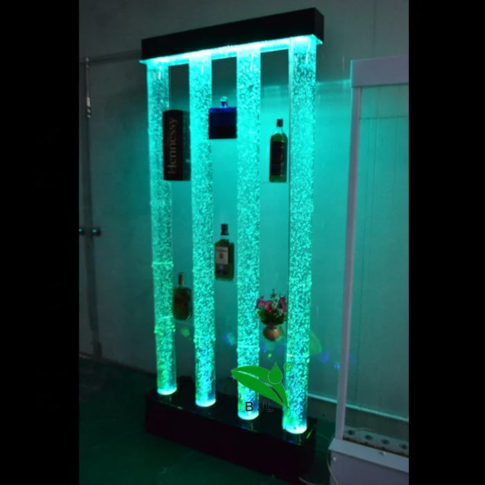 NEW Design LED Acrylic Water Bubble Glowing Tubes Night Club bar Cabinet Wall Decor