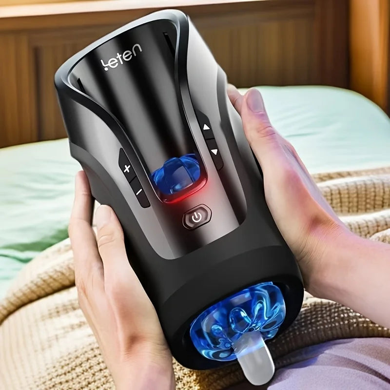US Local Warehouse Charging Male Masturbation  Automatic Telescopic Dildo Suction Heating Sound Voice Realistic Feeling First