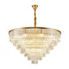 Modern E14 Crystal Ceiling Light Suspended Chandelier for Hotels Bedrooms Dining Rooms