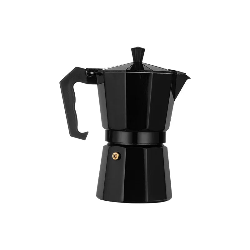 Coffee Maker Pot Aluminum Mocha Espresso Percolator Pot Coffee Kettle Cafetera Home Outdoor Stovetop Cafe Tools Sliver Red Black